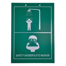 Instruction Sign (Safety Shower & Eyewasher)