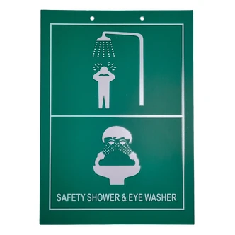 Instruction Sign (Safety Shower & Eyewasher)