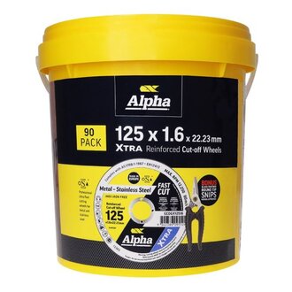 Cutting Disc 125 x 1.6mm XTRA Tub (Pk 90) Bonus Free Snips