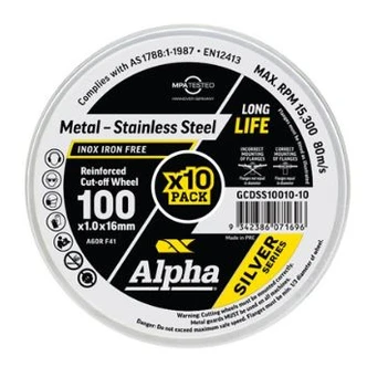 Cutting Disc Silver Series Trade Tin (Pk 10)