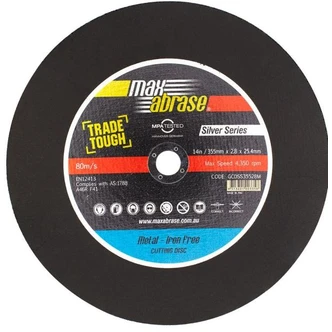 Cutting Disc 355 x 2.8 x 25.4mm Metal Silver Series Bulk (5PK)