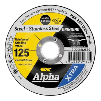 125 x 6.0mm Grinding Disc - Metal Gold Series - 10PK