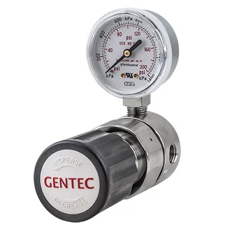 Gentec Line Regulator6.0Purity, Chrome Plated, In: 3,500 kPa Out: 680 kPa