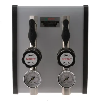 Gentec Twin Outlet Panel, 6.0 Purity Chrome Plated, In: 4,000kPa Out: 1,000kPa