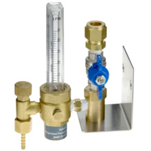 Regulated Ar/Co2 Outlet Point Inbuilt Flowmeter Complete Isolation, Bracket, 1/2" Comp