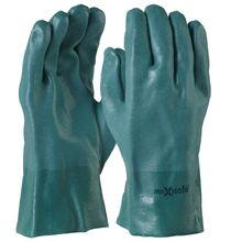 Green Double Dipped PVC Glove 27cm -12PK