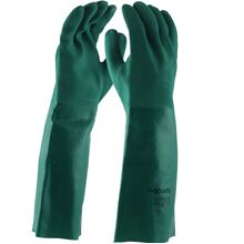 Green Double Dipped PVC Glove 45cm -12PK