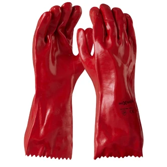 Red PVC Glove 35cm (12 PK)