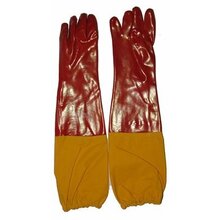 Red PVC Glove, 60cm Shoulder Length (12 PK)