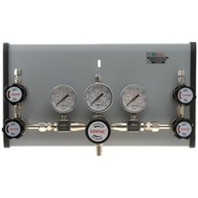 Gentec Twin Supply Panel, 6.0 Purity Chrome Plated, In: 28,000kPa Out: 1,000kPa