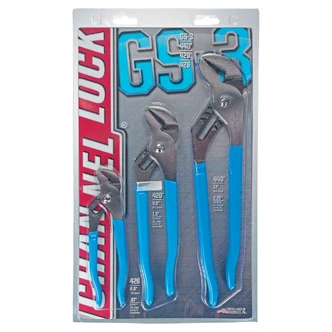 PLIER SET MULTIGRIP T&G STR-JAW 3PC CHANNELLOCK