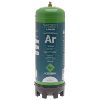 Disposable Gas Cylinder 100% Argon 2.2 Litres
