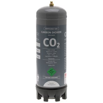 Disposable Gas Cylinder 100% Food Grade CO2 2.2 Litres Grey Cylinder