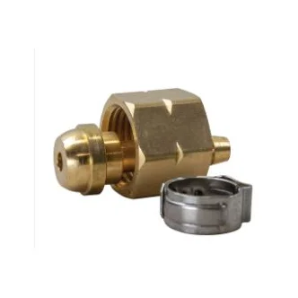 Nut LH 5/8-18UNF Hose Tail and Clip - 5mm