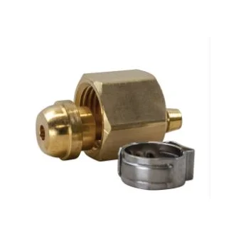 Nut RH 5/8-18UNF Hose Tail and Clip - 5mm