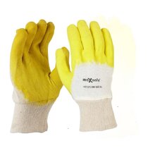 Economy 'Glass Gripper' Yellow latex Dipped palm (12 PK)