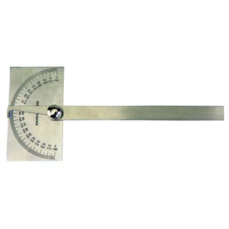 DP/R/6 GROZ DEGREE PROTRACTOR, RECTANGULAR HEAD, 150MM BLADE