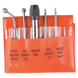 WCF/WZ/6 GROZ WIGGLER & CENTER FINDER, CHUCK & 4 ATTACHMENTS