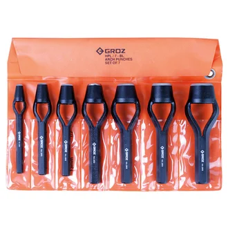 HPL/7/BEL/ST GROZ ARCH (WAD) PUNCH SET, 6 - 25MM, 7 PCE