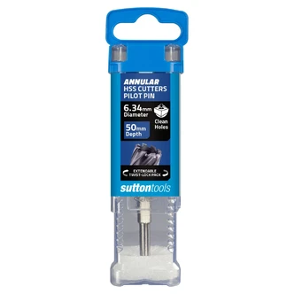 PIN H181 PILOT HSS 6.34 x 103MM SUITS 50MM ANN CUT HANGPACK