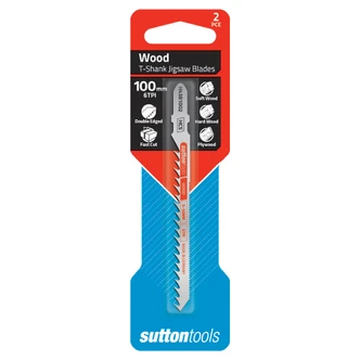 BLADE H438 JIGSAW T-SHK HCS WOOD DBL 5-50MM 100MM 6TPI 2PK