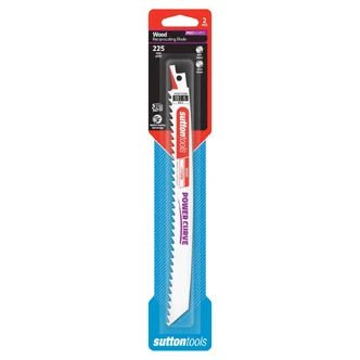 BLADE H520 RECIP HCS WOOD CURVE 225x19x1.05MM 4TPI 2PK