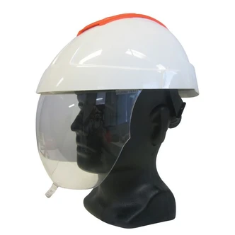 E-Man 4000 Helmet with clear visor and chinstrap