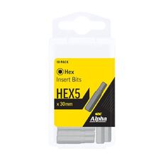 Hex5 x 30mm Insert Bits - Handipack (x10)