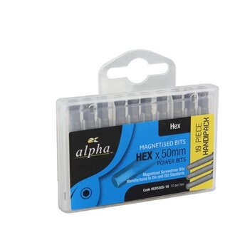 Hex 5mm x 50mm Power Bit - Handipack