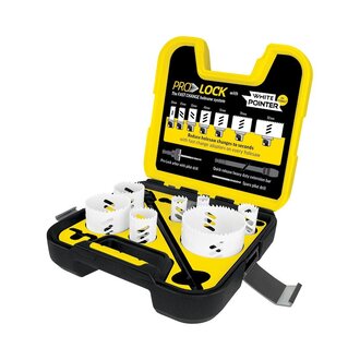 Electricians 10 Piece Prolock Quick Change White Pointer Holesaw Kit