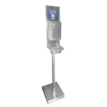 Sanitising Dispenser Stand 300mm x 400mm x 1446mm Stainless Steel - STAND ONLY