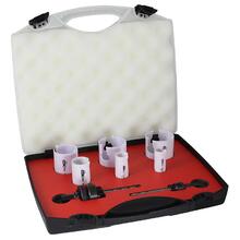 8pce Plumbers TCT Holesaw Kit (22,25,32,44,51,54mm) (1Pk)