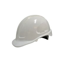Maxiguard White Unvented Hard Hat, ratchet harness