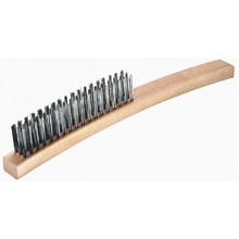 Wire Brush 3 Row Steel Wooden