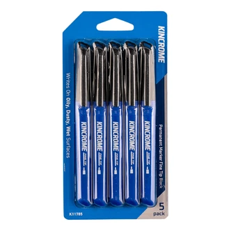 PERM MARKER FINE PT 5PK - BLK
