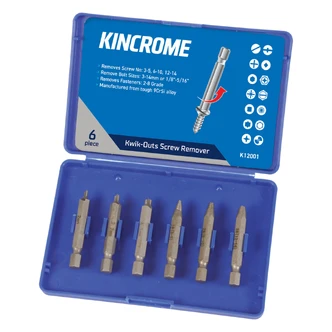 6 PCE KWIK-OUTS SCREW REMOVER