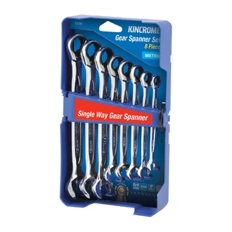 8PCE S/WAY GEAR SPANNER-MET