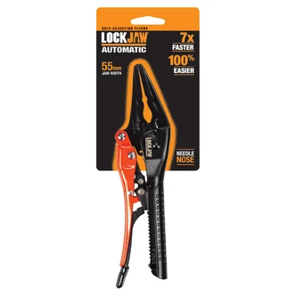 PLIER LOCKING 200MM LONG NOSE STRAIGHT JAW GEN2 LOCKJAW