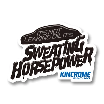 SWEATING HORSEPOWER STICKER