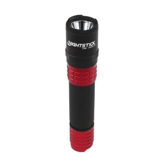 Red/Black Tactical Flashlight with Holster - USB rechargeable