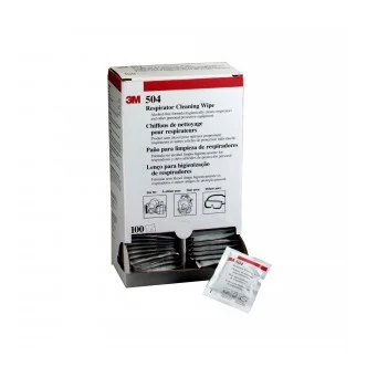 3M™ 504 Respirator Cleaning Wipes, (Box100)