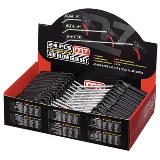 M7 AIR BLOW GUN COUNTER MERCHANDISER, 24PCS (8 EACH JC405, JC410, JC412)