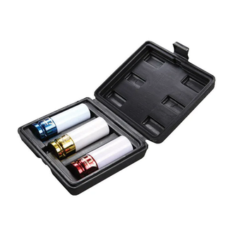 M7 IMPACT SOCKET SET 3 PCE 1/2" DR, EXTRA DEEP WHEEL NUT, 17, 19 & 21MM