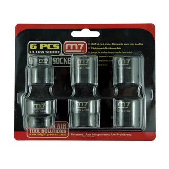 M7 IMPACT STUBBY SOCKET SET, 1/2" DRIVE, 6 PCE, 13 - 24MM