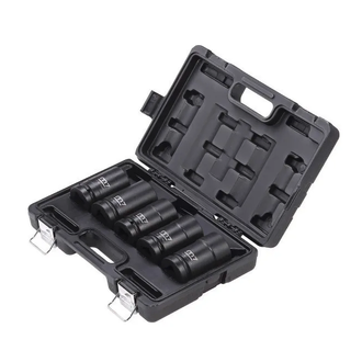 M7 IMPACT BUDD WHEEL SOCKET SET, 5 PCE, 33, 35, 38, 41MM & 1-1/2"
