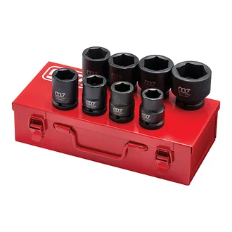 M7 IMPACT SOCKET SET, 3/4" DRIVE, 8PCE, 21 - 41MM
