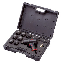 M7 IMPACT WRENCH KIT, COMPOSITE Q-SERIES, PISTOL STYLE, 3/4" DR, 1400 FT/LB, IN BLOW MOULD CASE WITH & SOCKETS AND 180MM EXTENSION