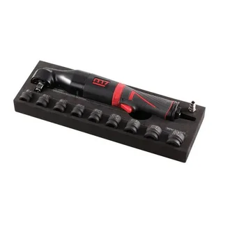 M7 IMPACT WRENCH ANGLE DRIVE KIT WITH 9 PCE SOCKET SET, 250 FT/LB, 1/2" DR