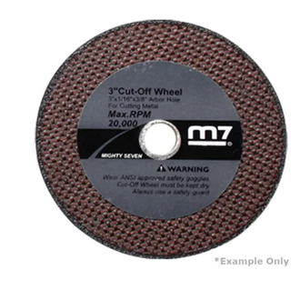 M7 CUT OFF WHEEL, 100 X 1.6 X 9.53MM TO SUIT QC234