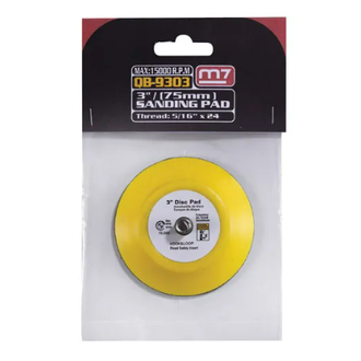 M7 BACKING PAD IN HANG PACK, 75MM DIAMETER WITH 5/16"-24 MALE THREAD TO SUIT QP-113 /QP-123 / QP-213 / QP-223